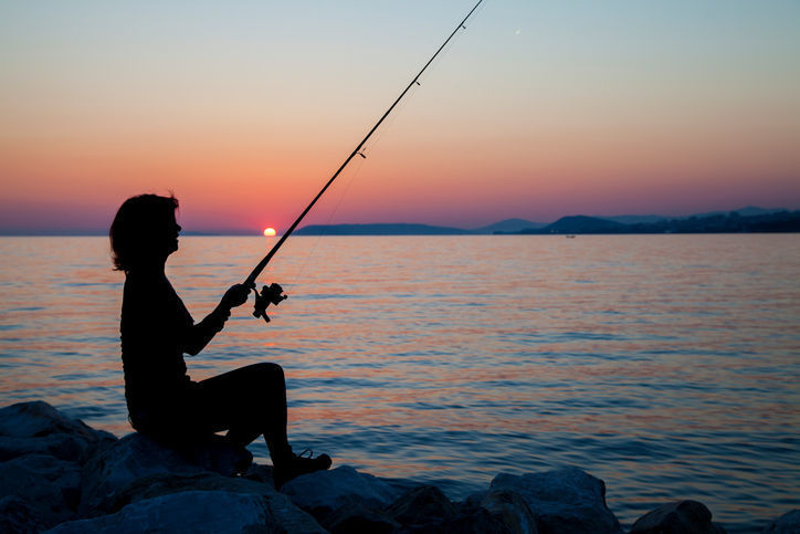 Women fishing